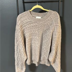 Abercrombie & Fitch Textured Knit Sweater - Beige